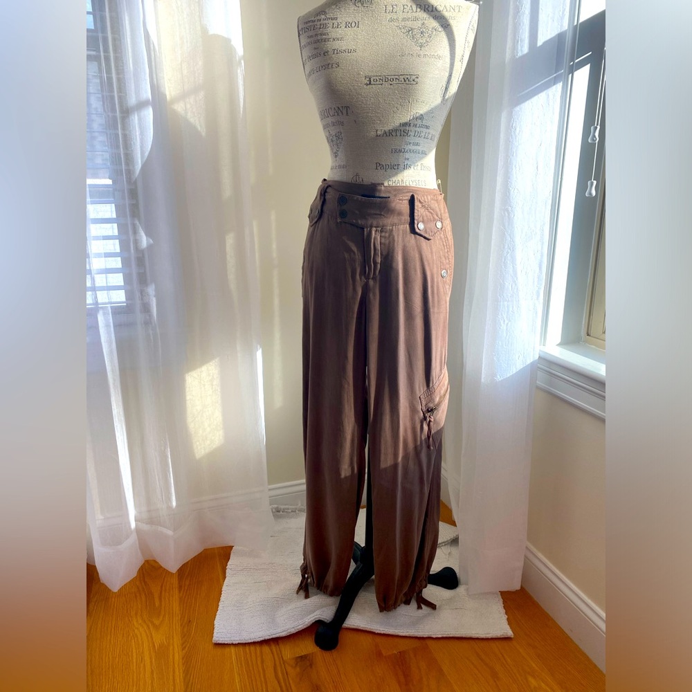 Express brown chambray denim pants
